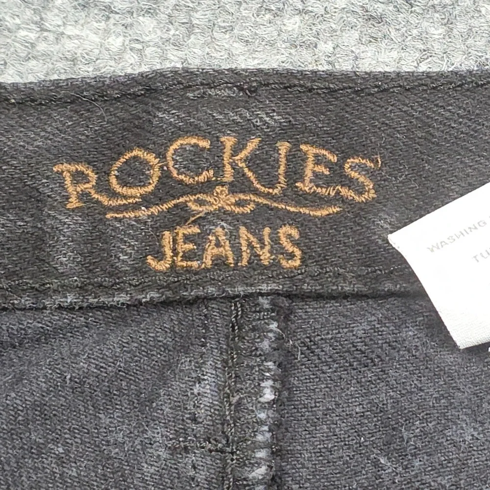 Vintage Rocky Mountain Jeans Women's 12 LONG Black Bareback Western Y2K **